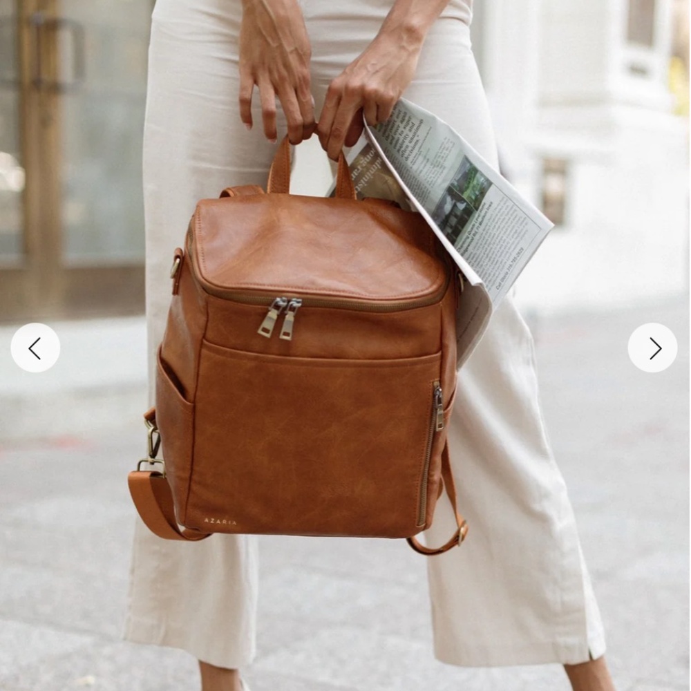Azaria Baby Diaper Bag - La Mere Original - Maple